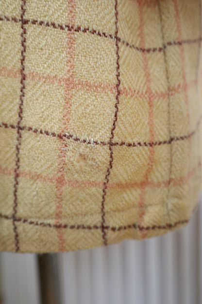 B135 / 1970's Vintage Customneedle Tailoring Wool Check Shirt