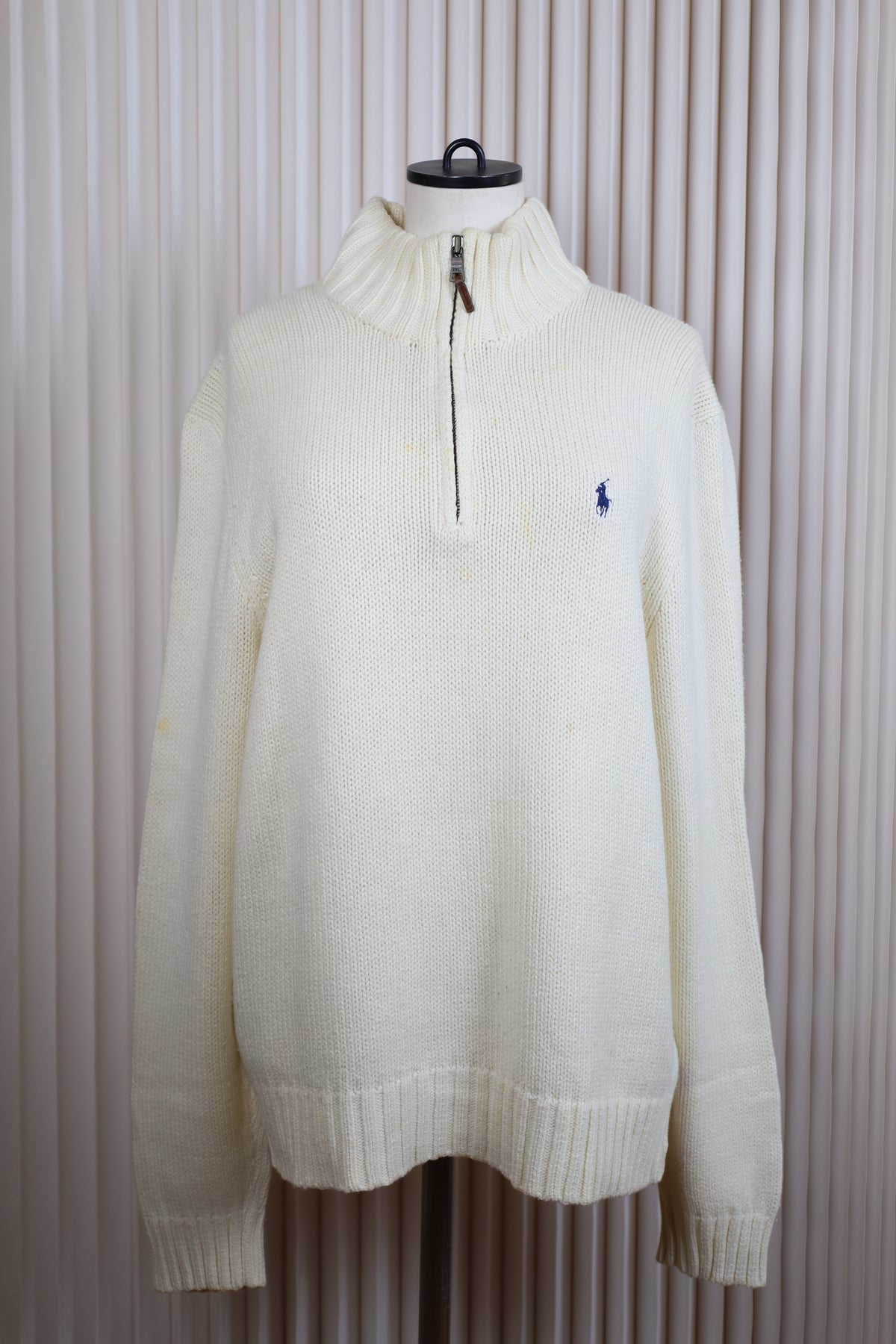 L59 / 1990's Polo by Ralph Lauren Half zip Cotton knit