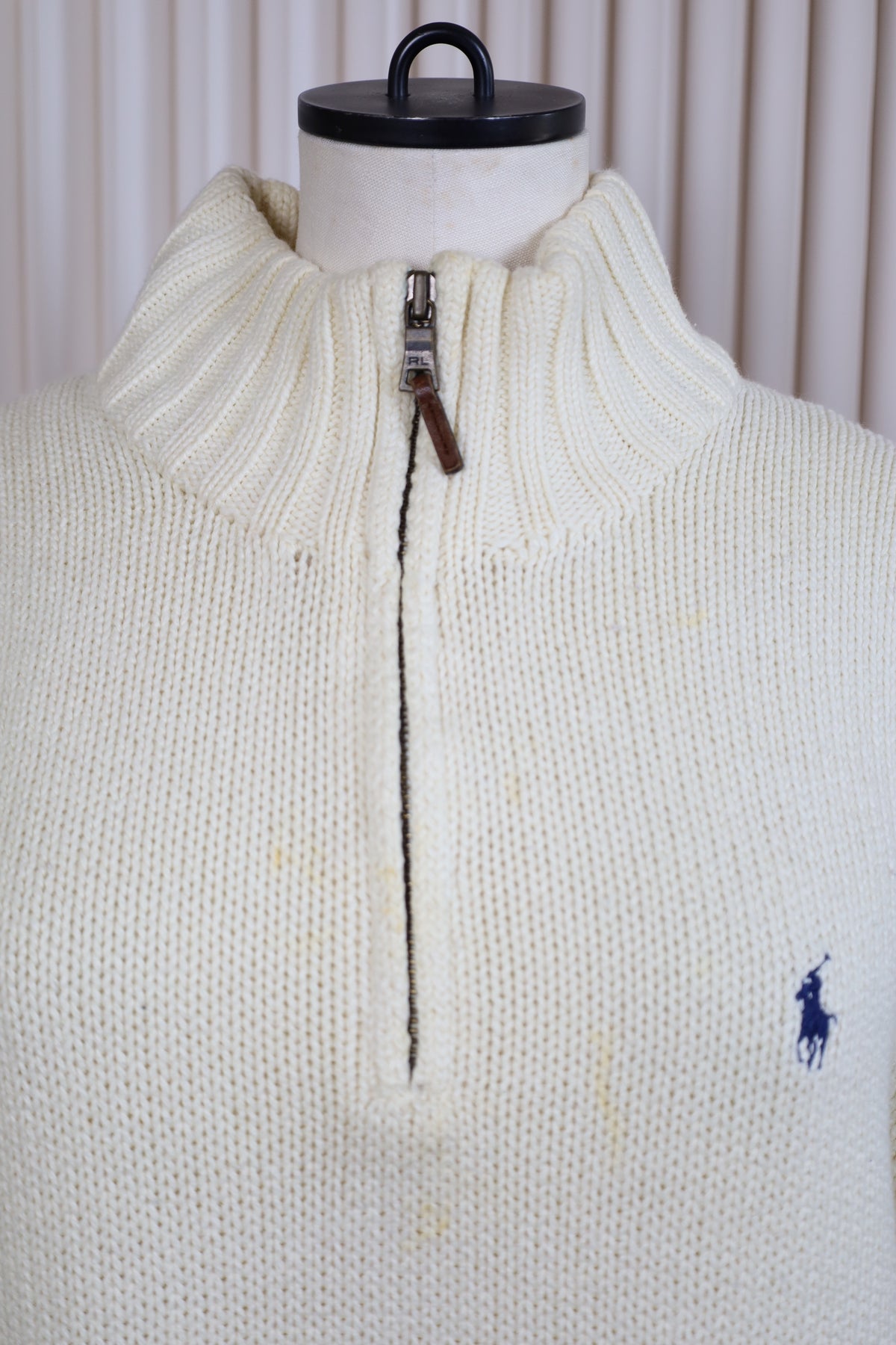 L59 / 1990's Polo by Ralph Lauren Half zip Cotton knit