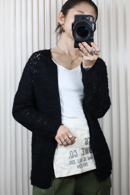 J91 / 1990's La Seine mohair naylon design cardigan