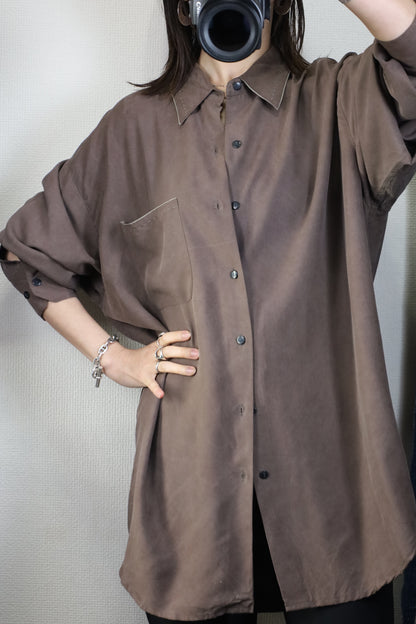 Z447 / early 2000's ZEIDELER and ZEIDELER Silk Fablic Shirt