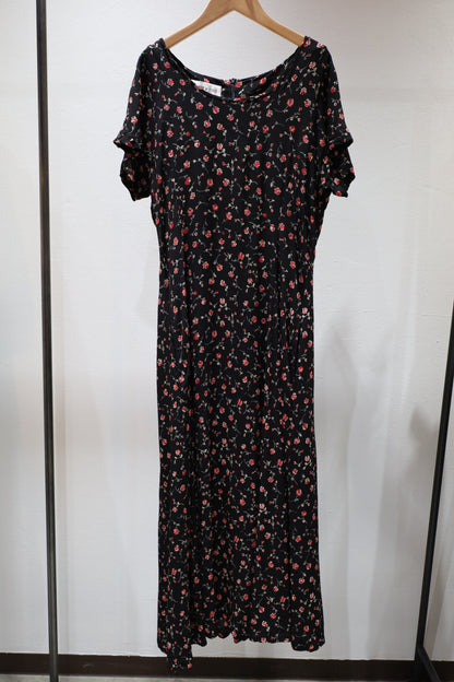 D205 / 1990's JONES NEW YORK Flower print one-piece