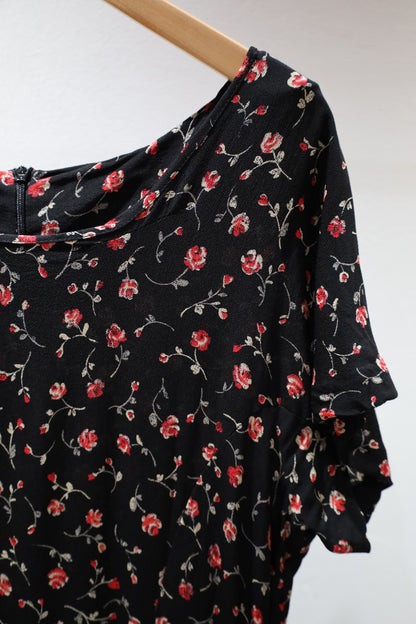 D205 / 1990's JONES NEW YORK Flower print one-piece