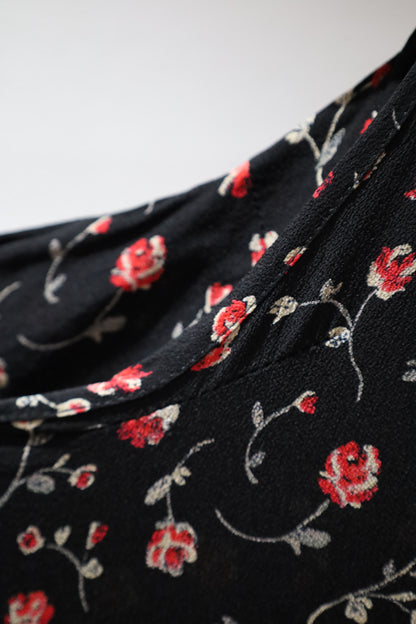 D205 / 1990's JONES NEW YORK Flower print one-piece