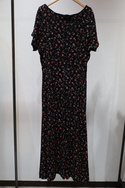 D205 / 1990's JONES NEW YORK Flower print one-piece