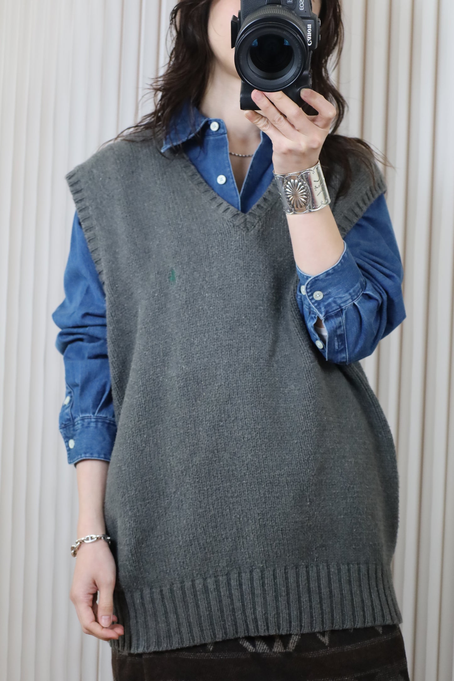 J28 / 1990's POLO by Ralph Lauren cotton knit vest