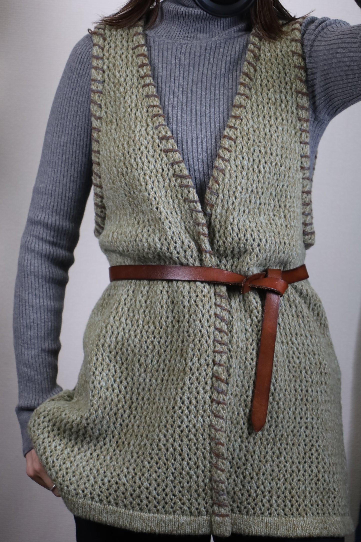 Z501 / 1990's OLD EMPORIO ARMANI Wool Knit Vest