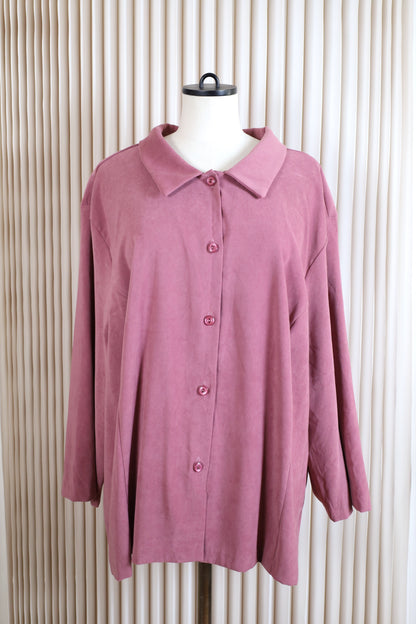 J35 / early2000's EN FOCUS fake suede shirt