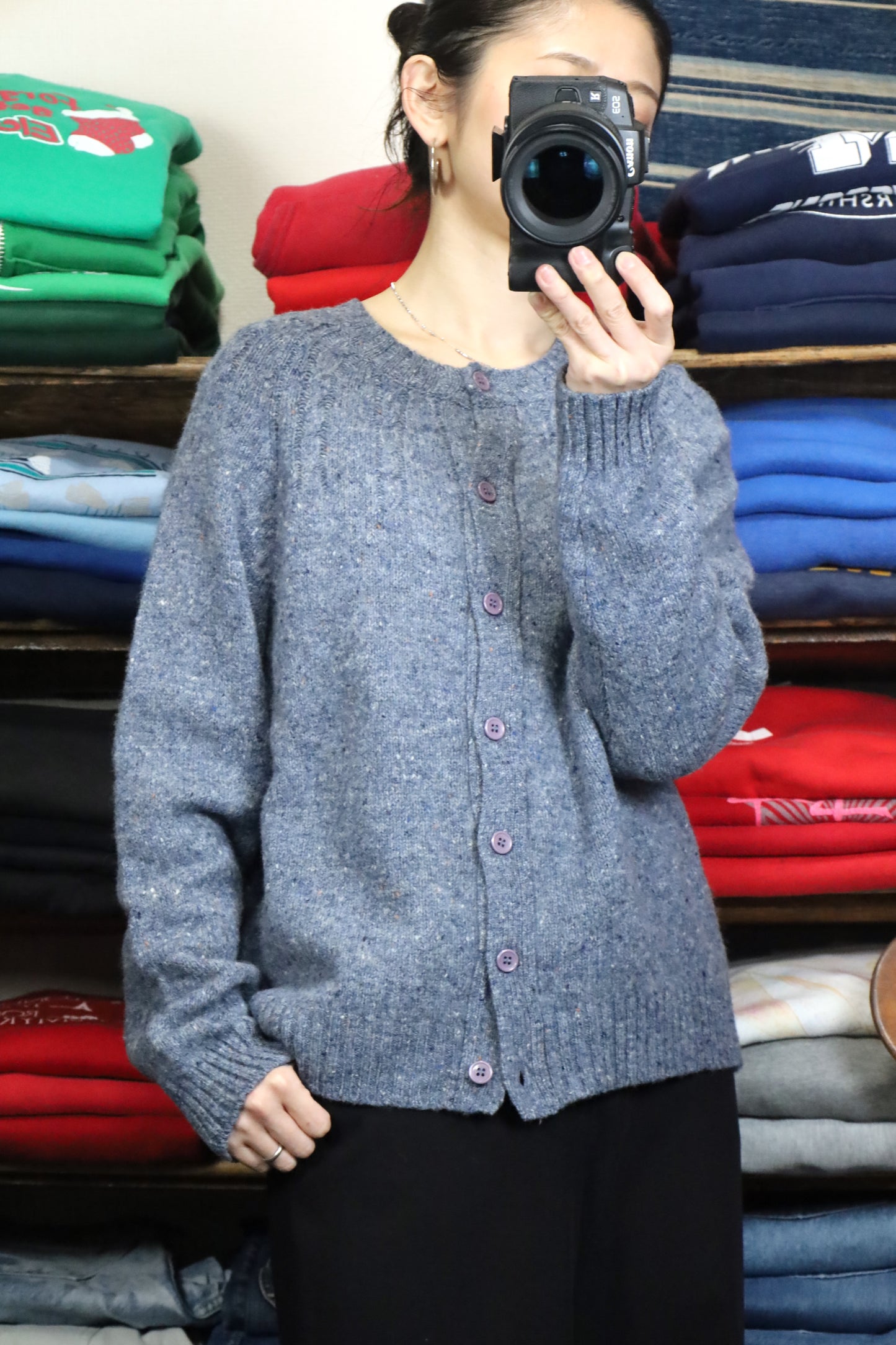 J81 / early2000's WOOL RICH WOOL cardigan