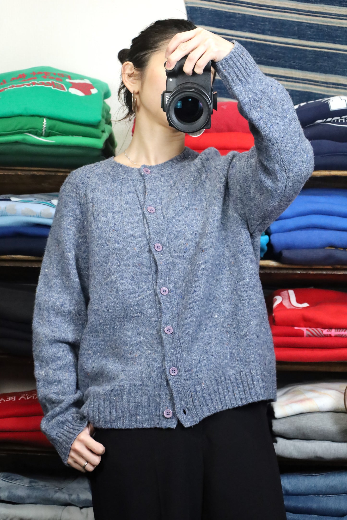 J81 / early2000's WOOL RICH WOOL cardigan