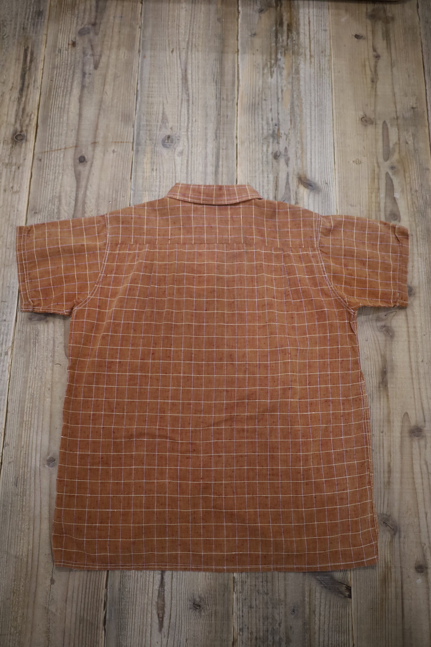 437 / 1950-60's Vintage BoReco Nep Fablic Check Shirt
