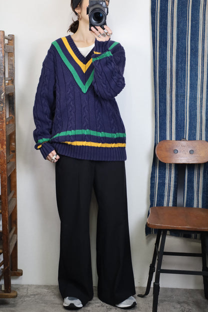 Z116 / 1990's OLD GAP tilden cotton knit