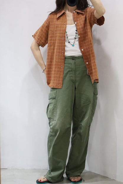 437 / 1950-60's Vintage BoReco Nep Fablic Check Shirt