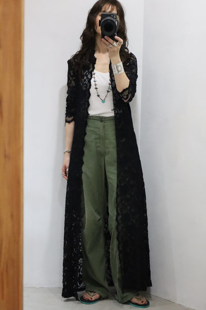 A821 / 2000's ASHLEE black lace long cardigan