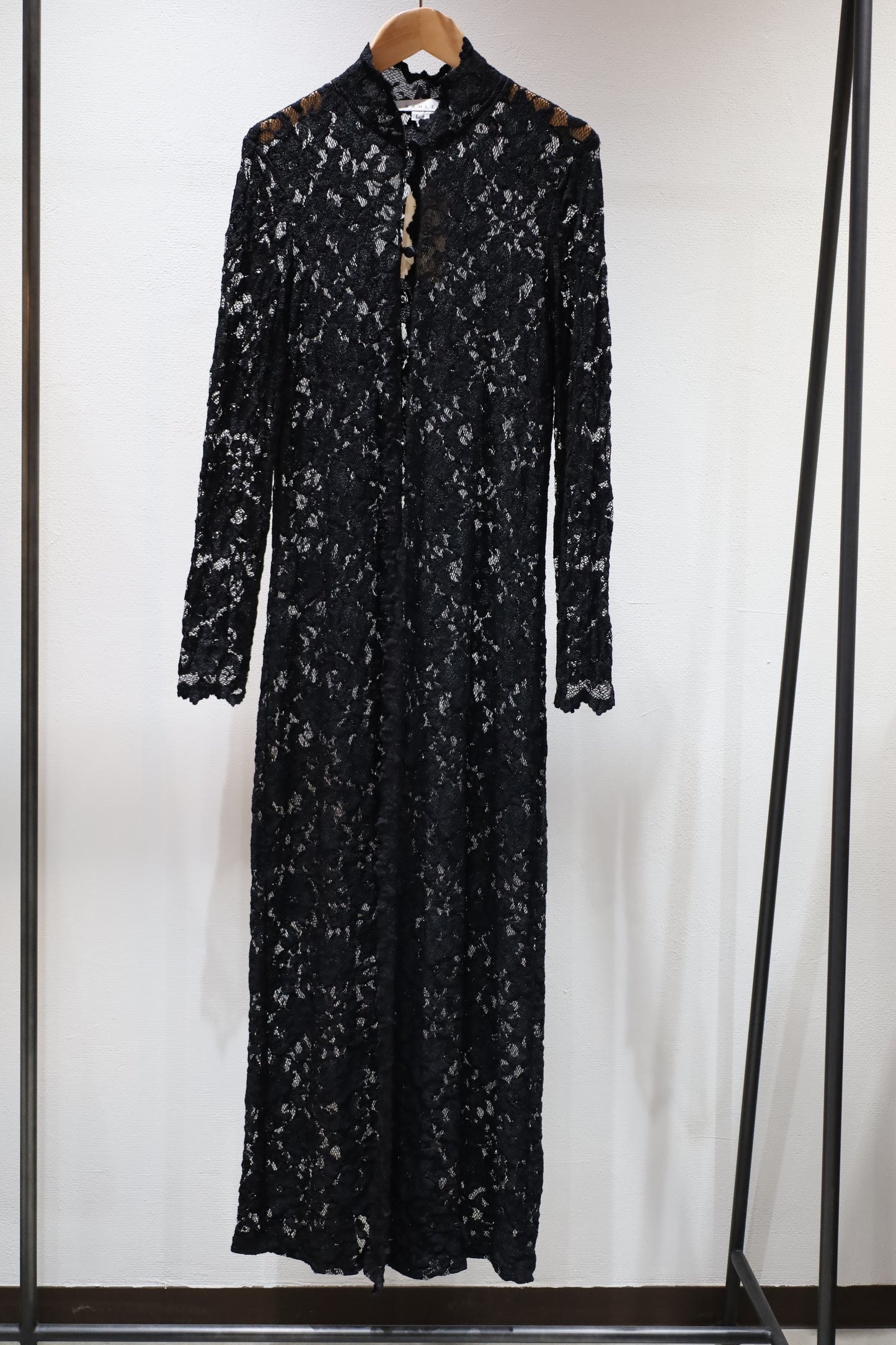 A821 / 2000's ASHLEE black lace long cardigan