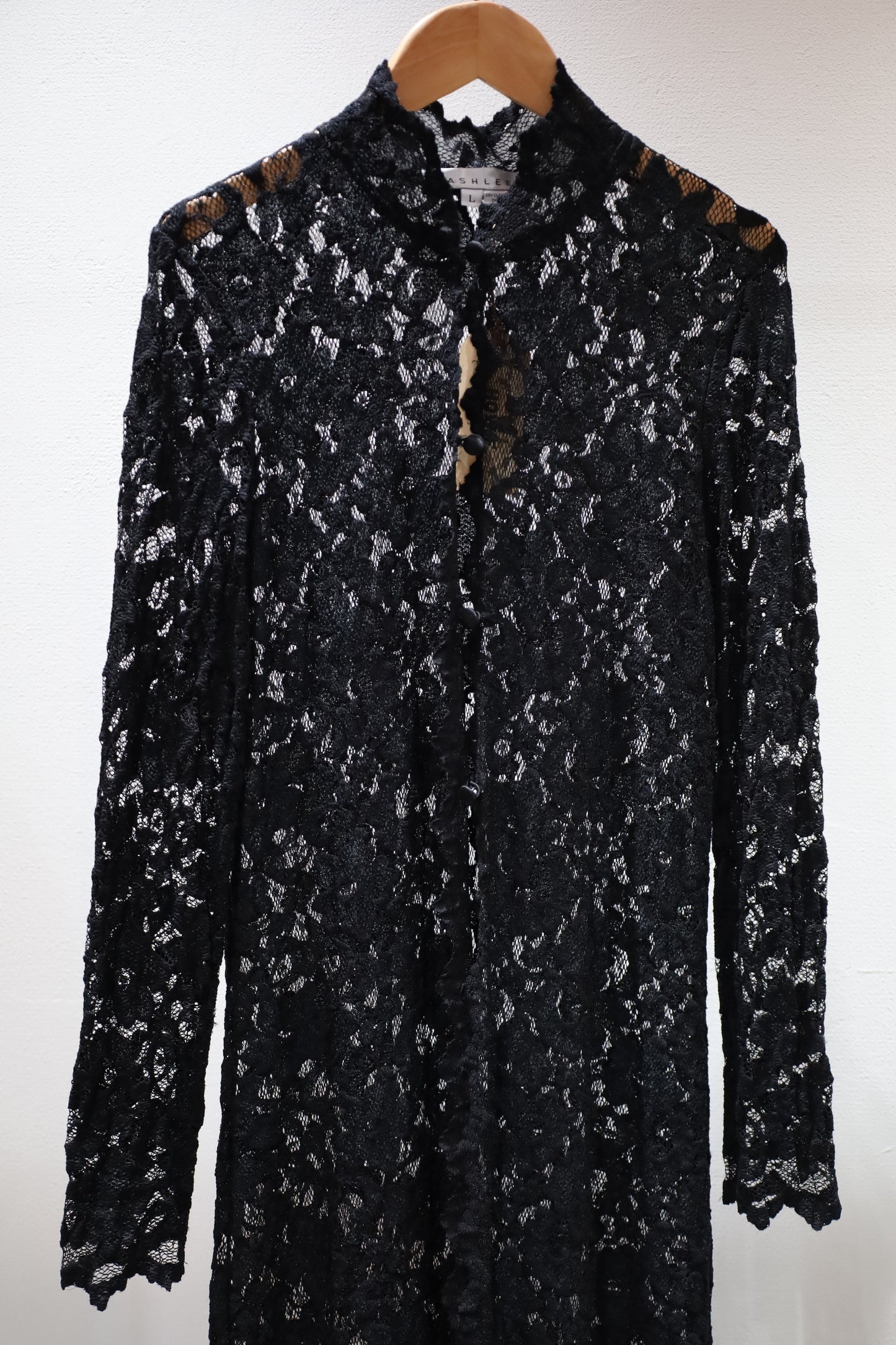 A821 / 2000's ASHLEE black lace long cardigan