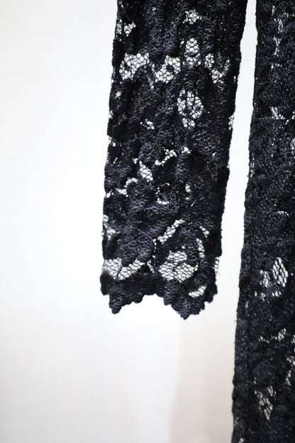 A821 / 2000's ASHLEE black lace long cardigan
