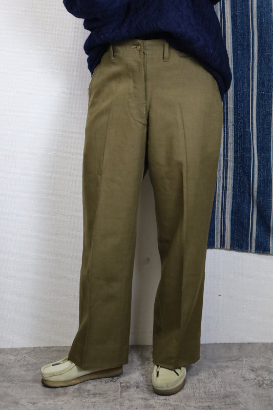 F128 / UNKNOWN Vintage wool rayon trousers