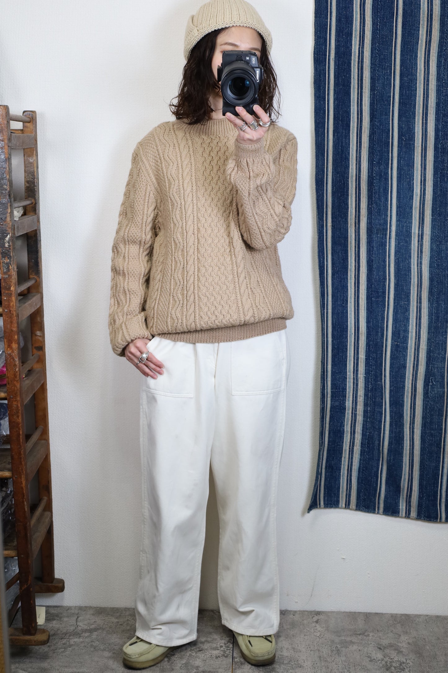 B134 / UNKNOWN OLD Alan Cable Knit