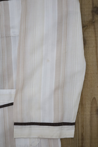 D420 / 1990's PYJAMA KIM HUONG stripe pajama shirt