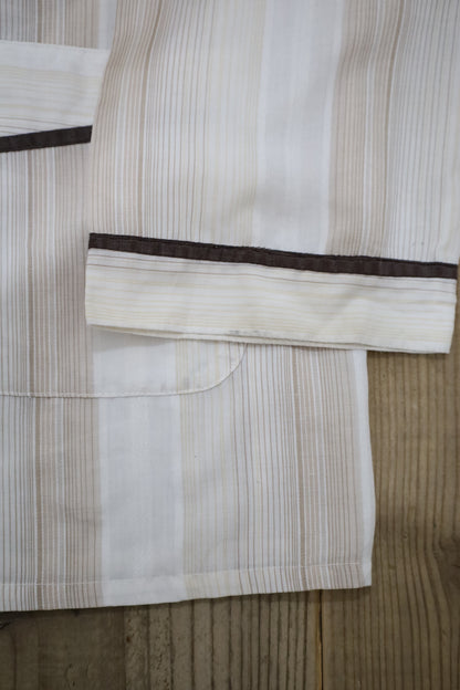 D420 / 1990's PYJAMA KIM HUONG stripe pajama shirt