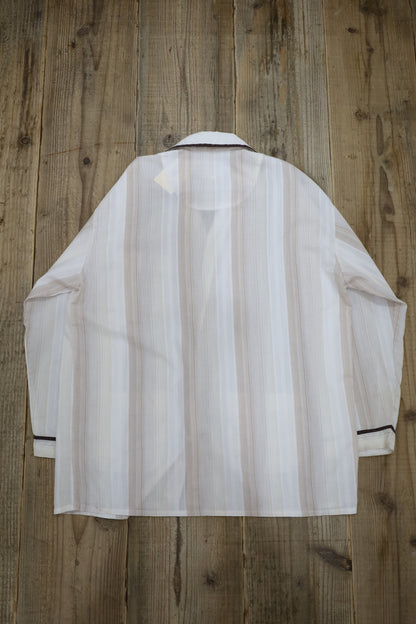 D420 / 1990's PYJAMA KIM HUONG stripe pajama shirt
