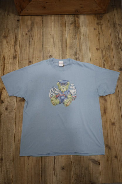 Z833 / 1990's OLD Hanes Bear Print T-Shirt
