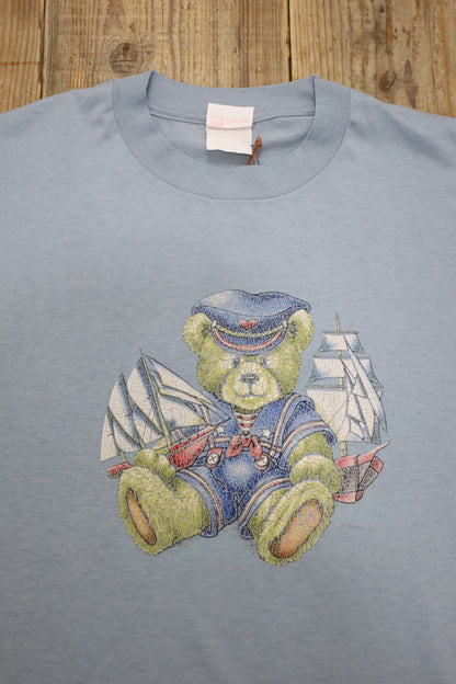 Z833 / 1990's OLD Hanes Bear Print T-Shirt