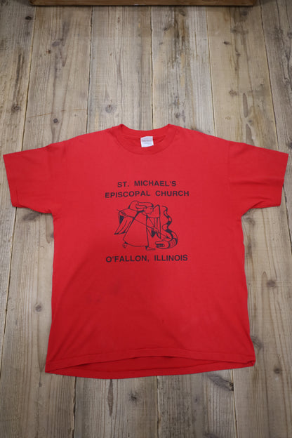 Z843 / 1990's HANWS ST.MICHAEL'S tee