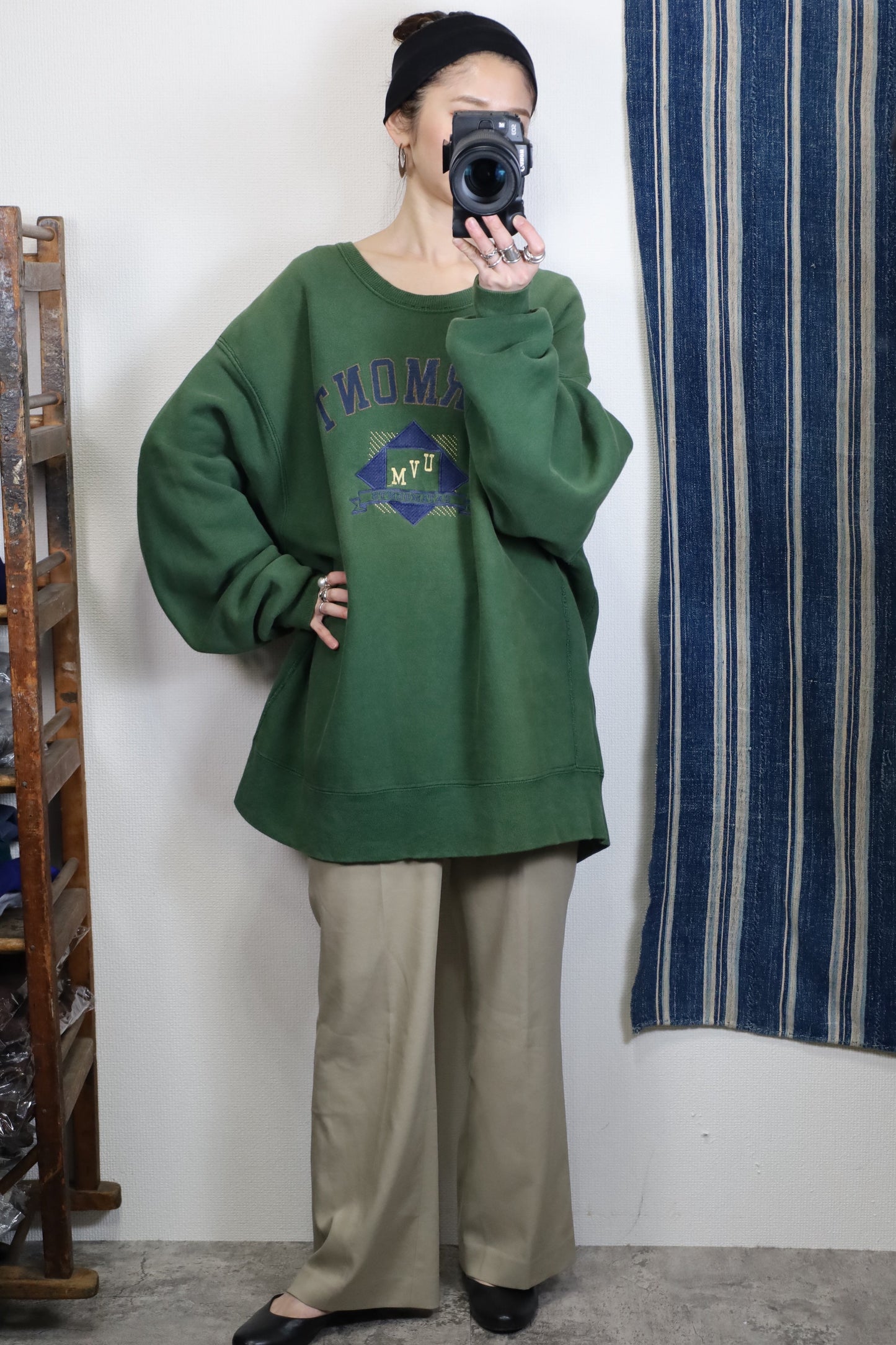 Z535 / 1990's JANSPORTS reverse weave VERMONT sweat