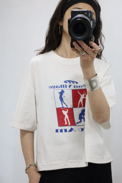 G61 / 1990's OLD Hanes Ocean Village Print T-shirt