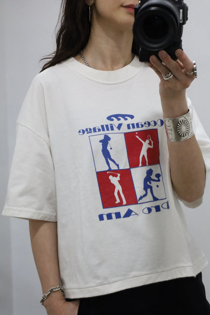 G61 / 1990's OLD Hanes Ocean Village Print T-shirt