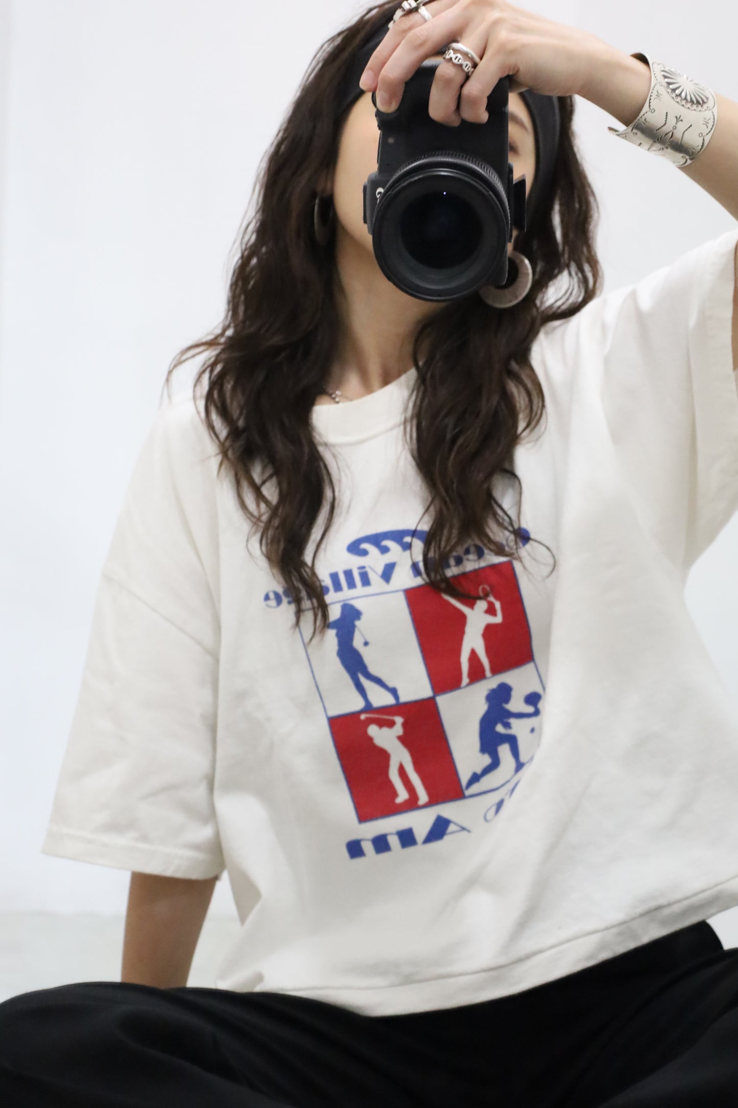 G61 / 1990's OLD Hanes Ocean Village Print T-shirt