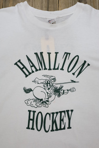 E676 / 1980's OLD Stedman Print Tee HAMILTON HOCKEY