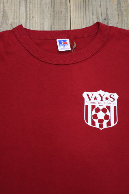 E529 / 1990's OLD RUSSELL ATHLETIC Print Tee VYS