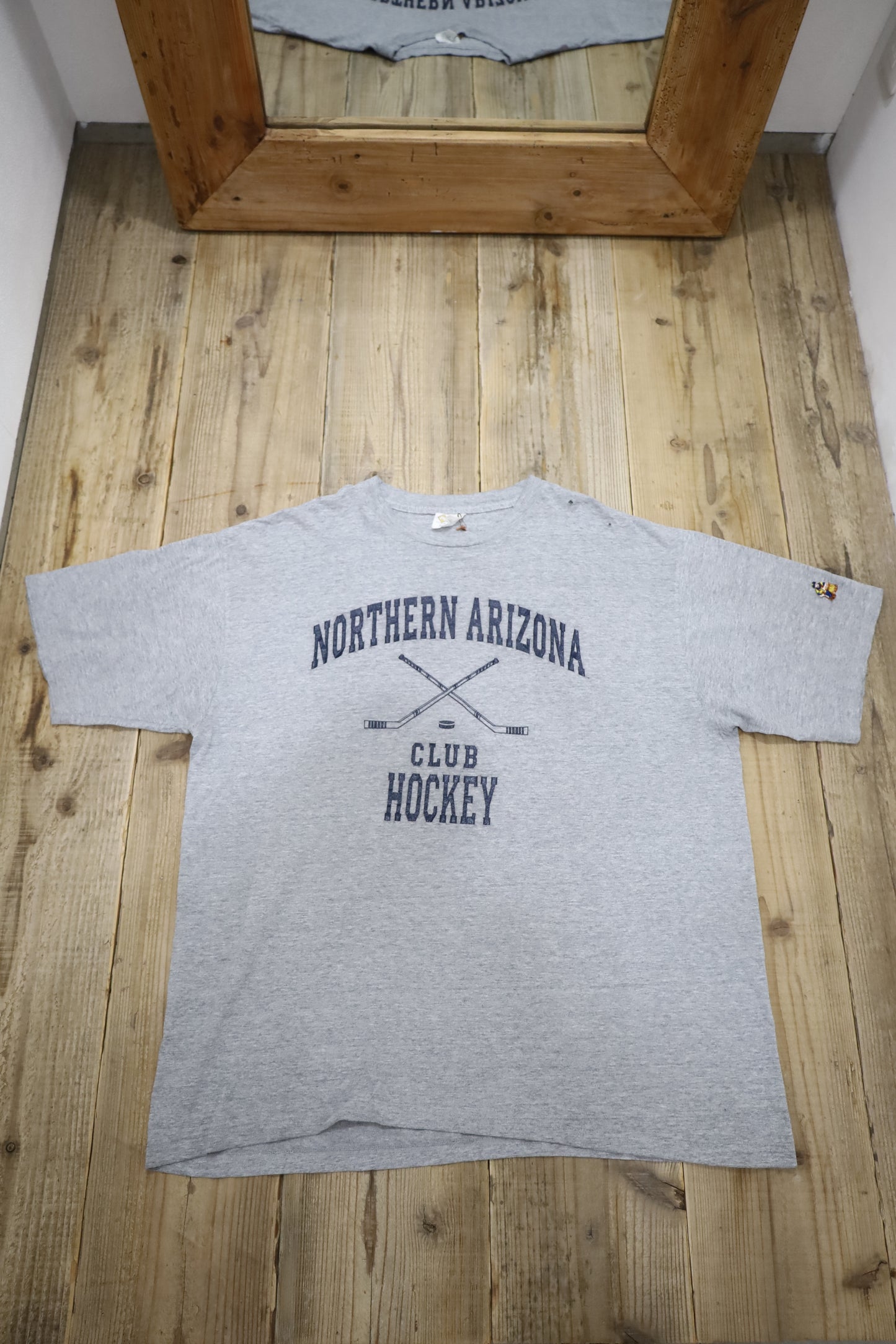 E623 / 1990's OLD The Cotton Exchange Print Tee CLUB HOCKEY