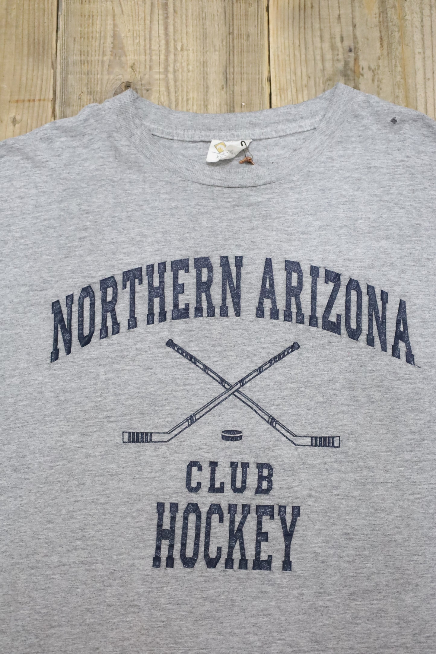 E623 / 1990's OLD The Cotton Exchange Print Tee CLUB HOCKEY