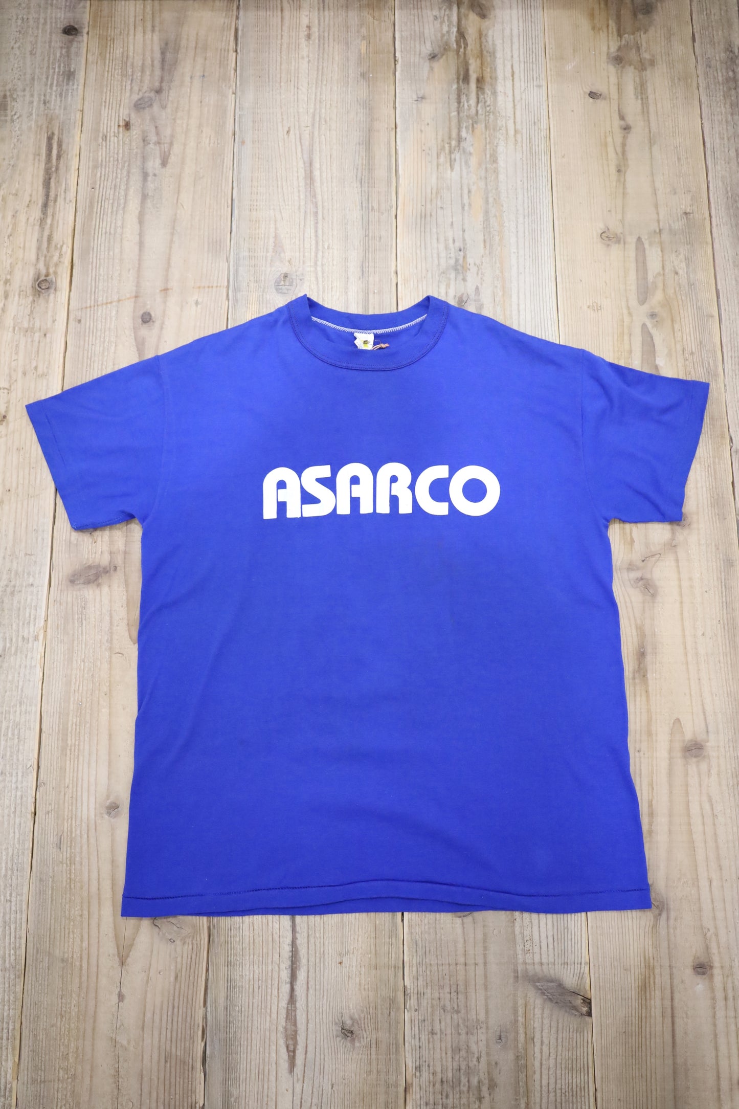E602 / 1970's Vintage RUSSELL ATHLETIC Print T-Shirt ASARCO