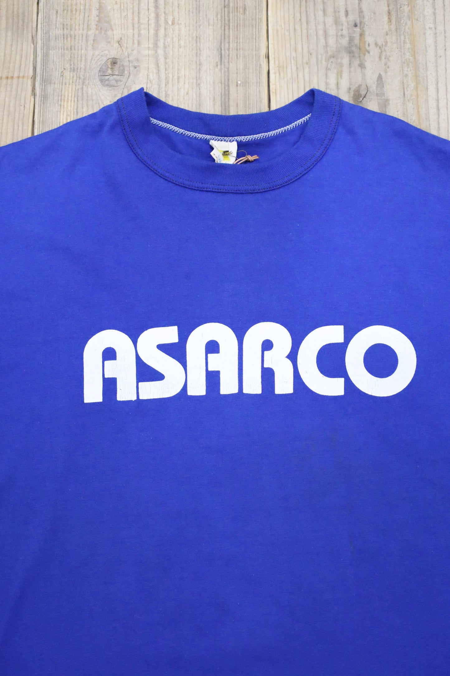 E602 / 1970's Vintage RUSSELL ATHLETIC Print T-Shirt ASARCO