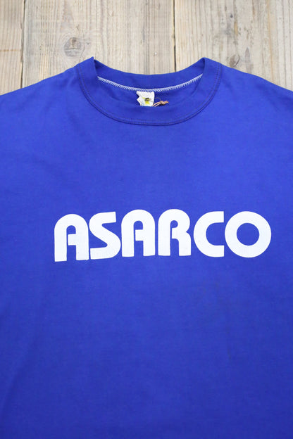 E602 / 1970's Vintage RUSSELL ATHLETIC Print T-Shirt ASARCO