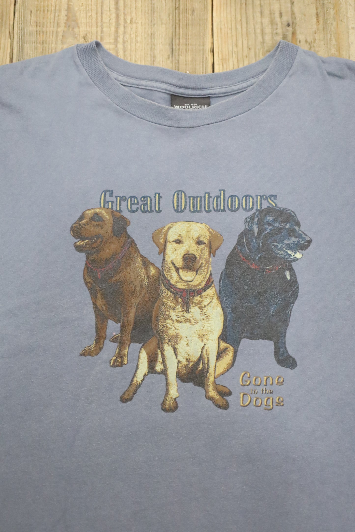 E552 / 1990's WOOL RICH DOG print tee