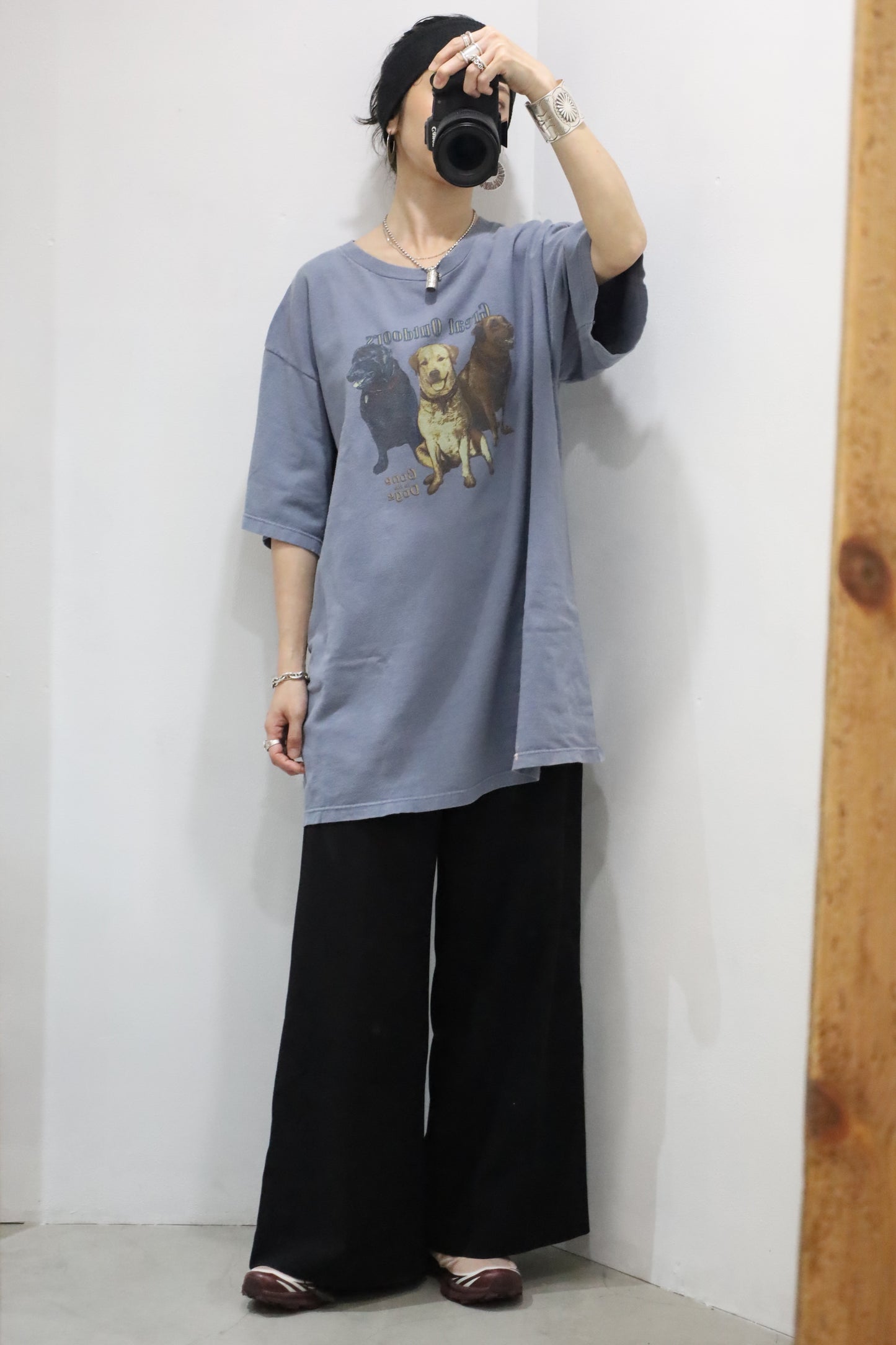 E552 / 1990's WOOL RICH DOG print tee