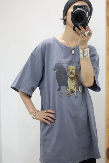 E552 / 1990's WOOL RICH DOG print tee