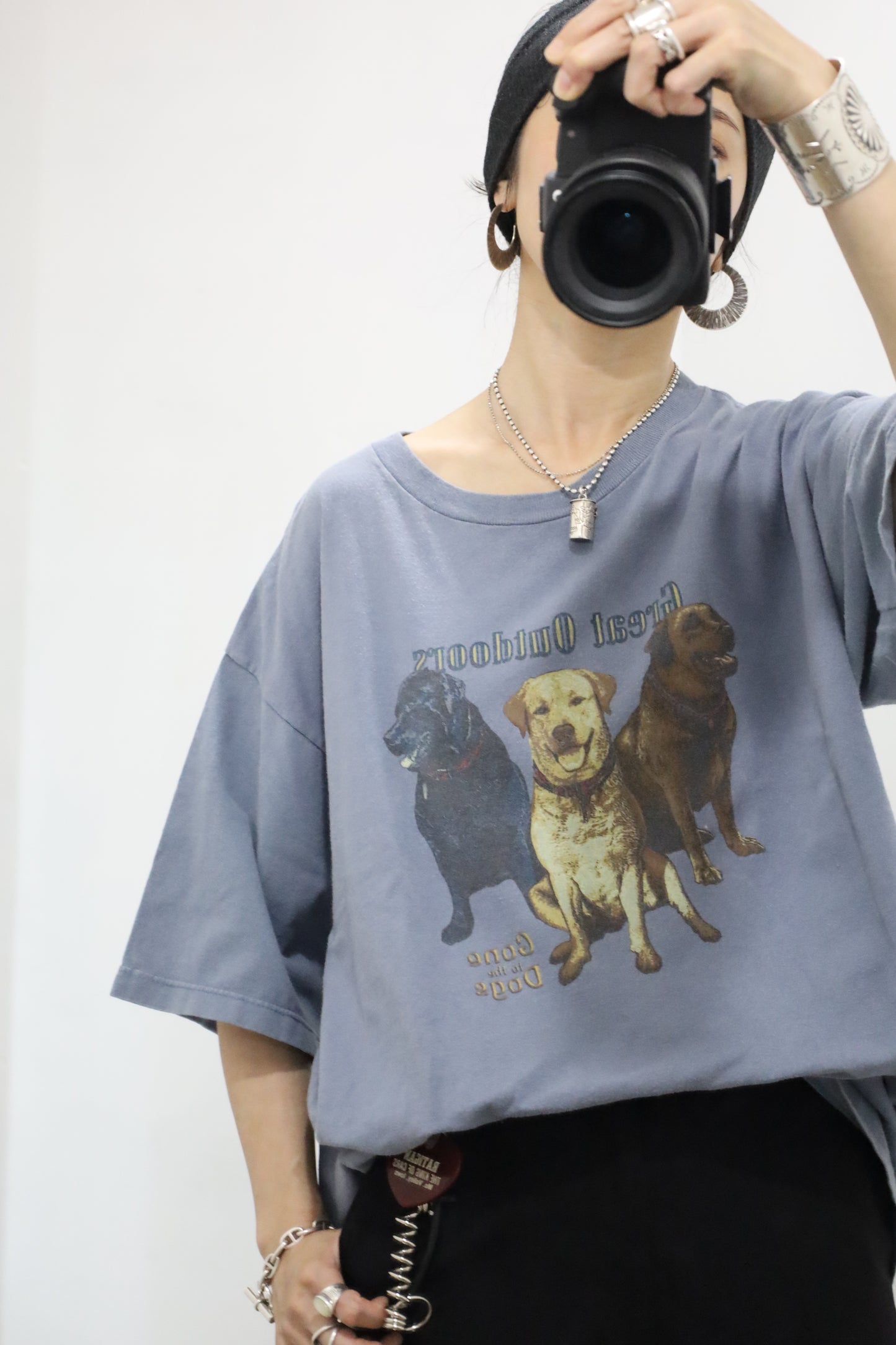 E552 / 1990's WOOL RICH DOG print tee