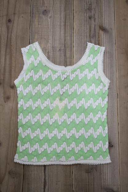 J280 / 1960's VINTAGE Acrylic Filne KNIT TANK TOP