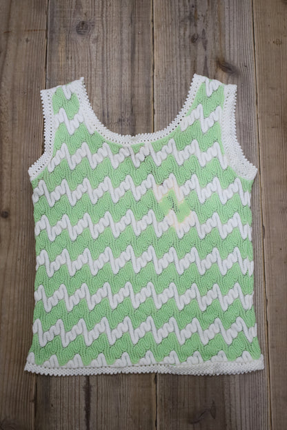 J280 / 1960's VINTAGE Acrylic Filne KNIT TANK TOP