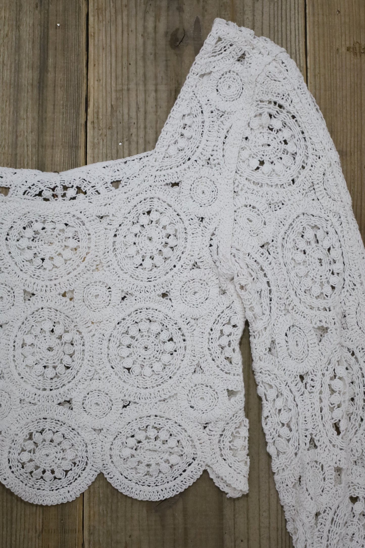 E699 / UNKNOWN USED crochet knit tops