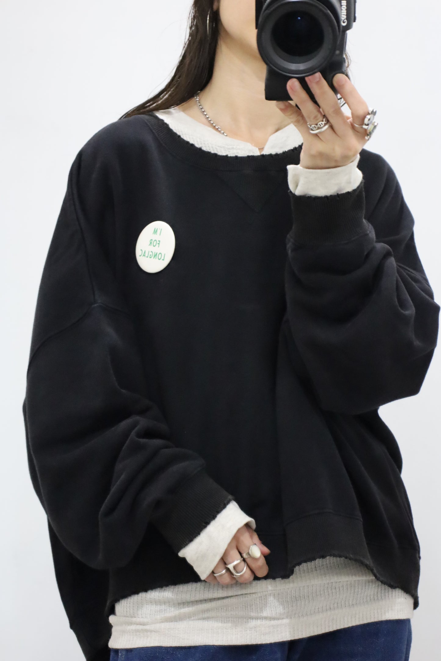 HOWIE crew neck sweat (black)