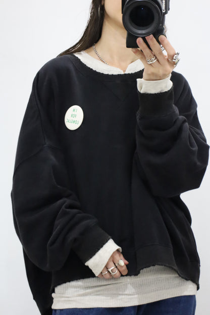 HOWIE crew neck sweat (black)