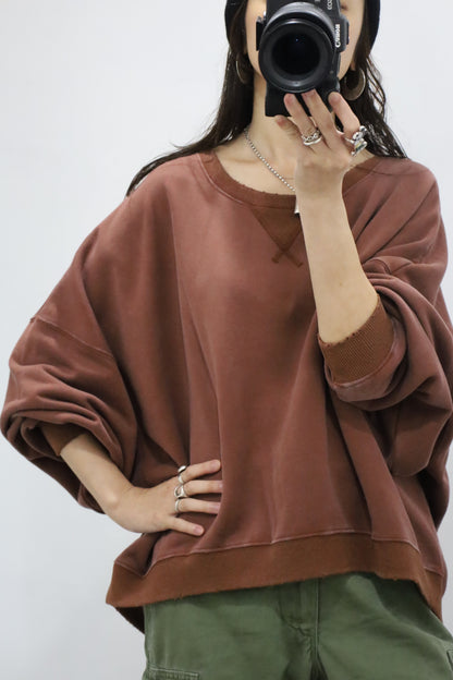 HOWIE crew neck sweat (brown)